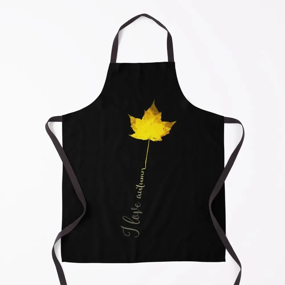

I love autumn Apron Things For The Kitchen work gowns for women cleaning Cute Kitchen Accessories Christmas gift Apron