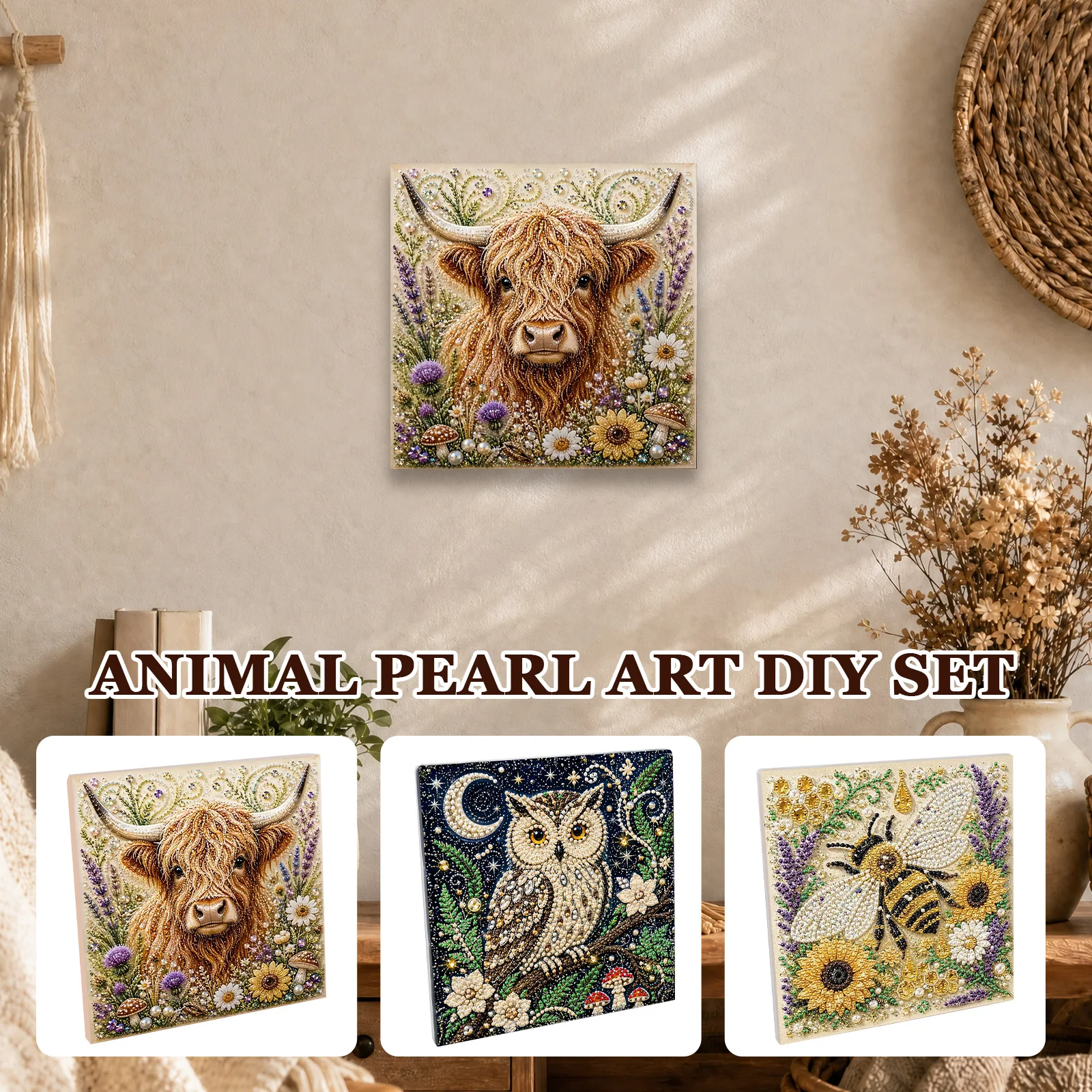 Art Craft Hobbies - Kit d'art perlé animalier avec accessoires