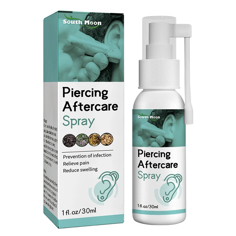 1PCS 30Ml Piercing Aftercare Spray Ear Hole Care Spray Earrings Hole Cleaner