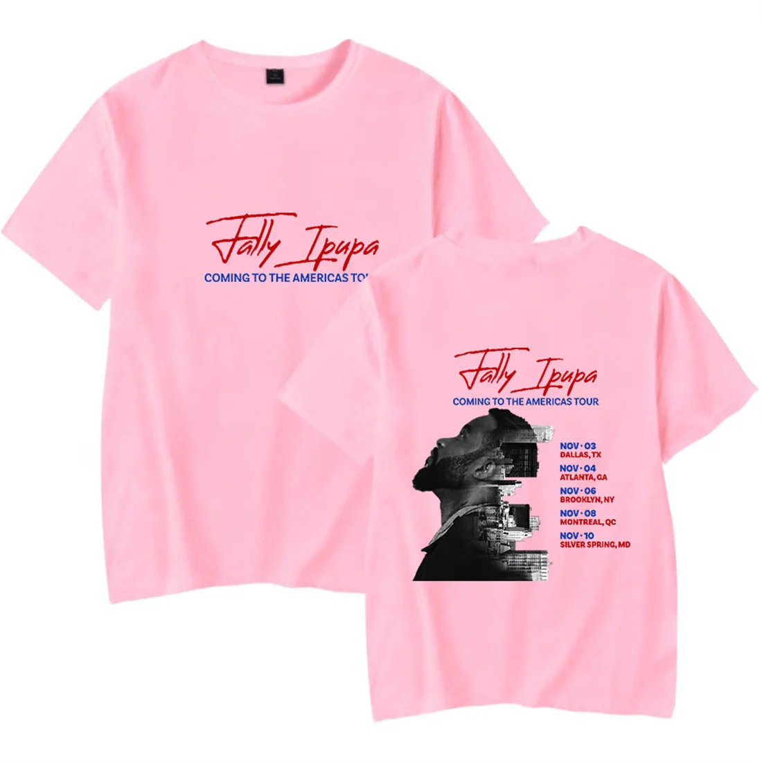 فالي إيبوبا قادم إلى جولة الأمريكتين تي شيرت عادية كم قصير الرجال النساء تي شيرت موضة Crewneck بلايز الهيب هوب قميص