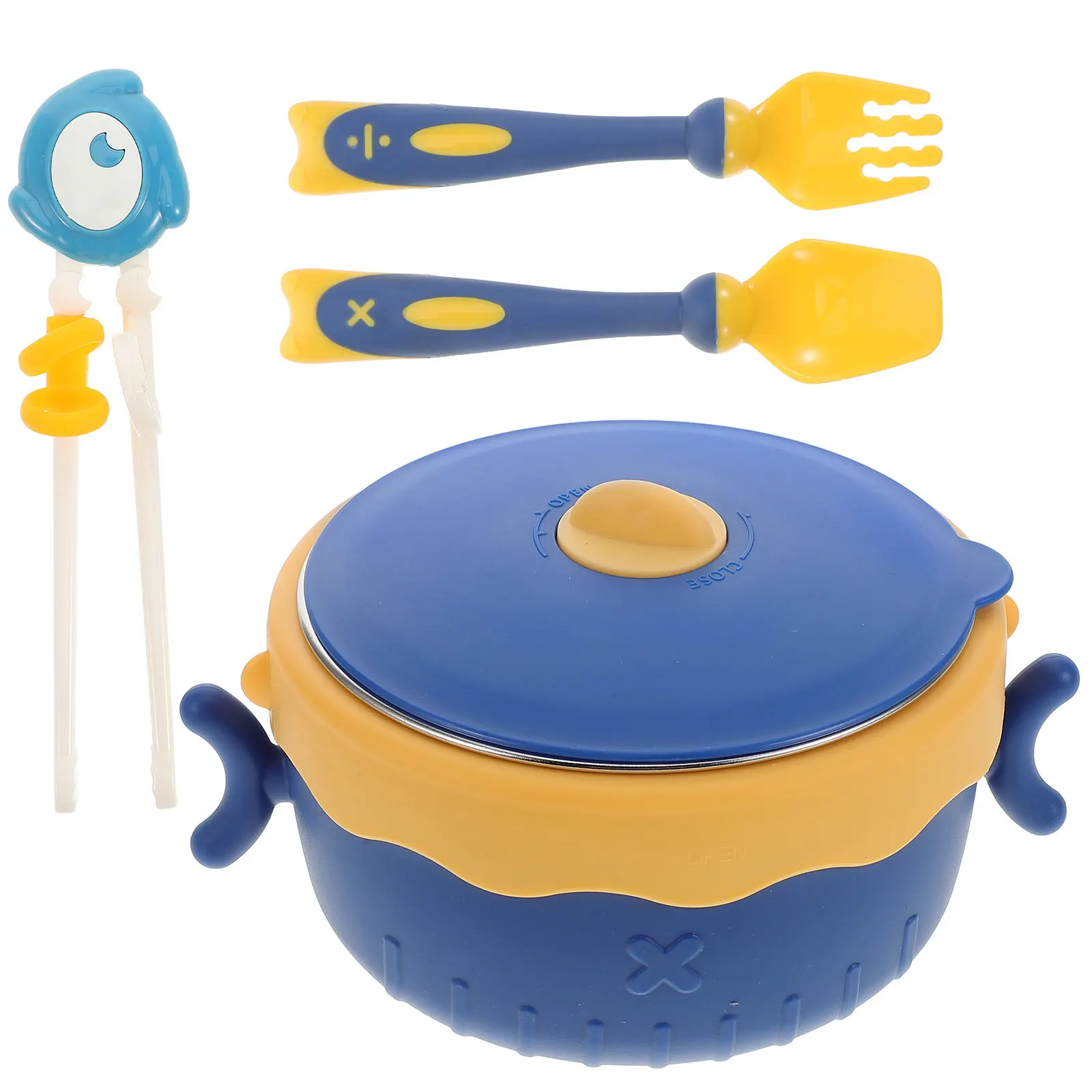 

4Pcs 316 Stainless Steel Baby Bowls Set Detachable Insulated Warm Keeping Suction Base Toddler Feeding Supplies with Utensils