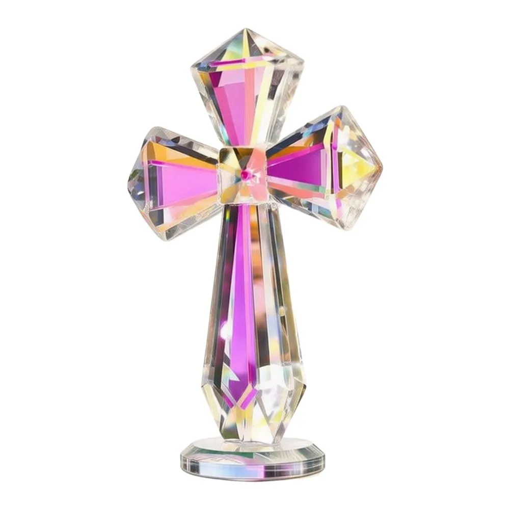 Rainbow Shiny Decor Elegant Religious Desktop Ornament Beautiful Home Furnishing For Wedding Baptism Christian Ceremony Home
