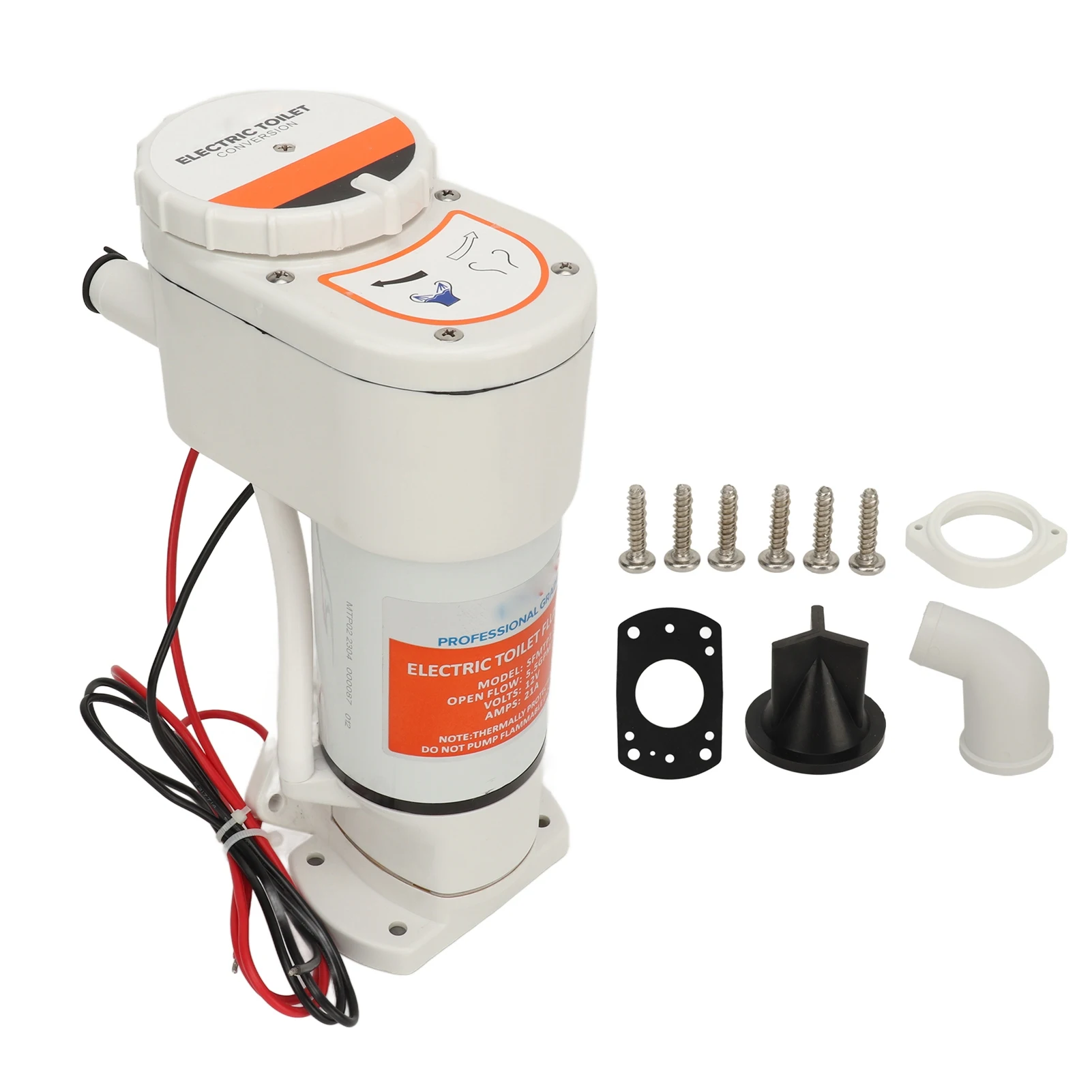 Boat Toilet Converstion Pump Self Priming High Efficiency Marine Electric Toilet Pump Long Durability Anti Backflow for Yacht