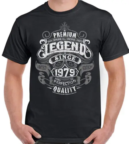 

45th Birthday T-Shirt Mens 1979 Funny Premium Legend Since 45 Year Old Top