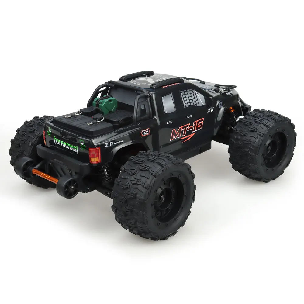 ZD Racing MT16 RTR 1/16 2.4G 4WD 80km/h Fast Brushless RC Car 3S Desert Monster Off-Road Truck Alloy Chassis LED Light Vehicles