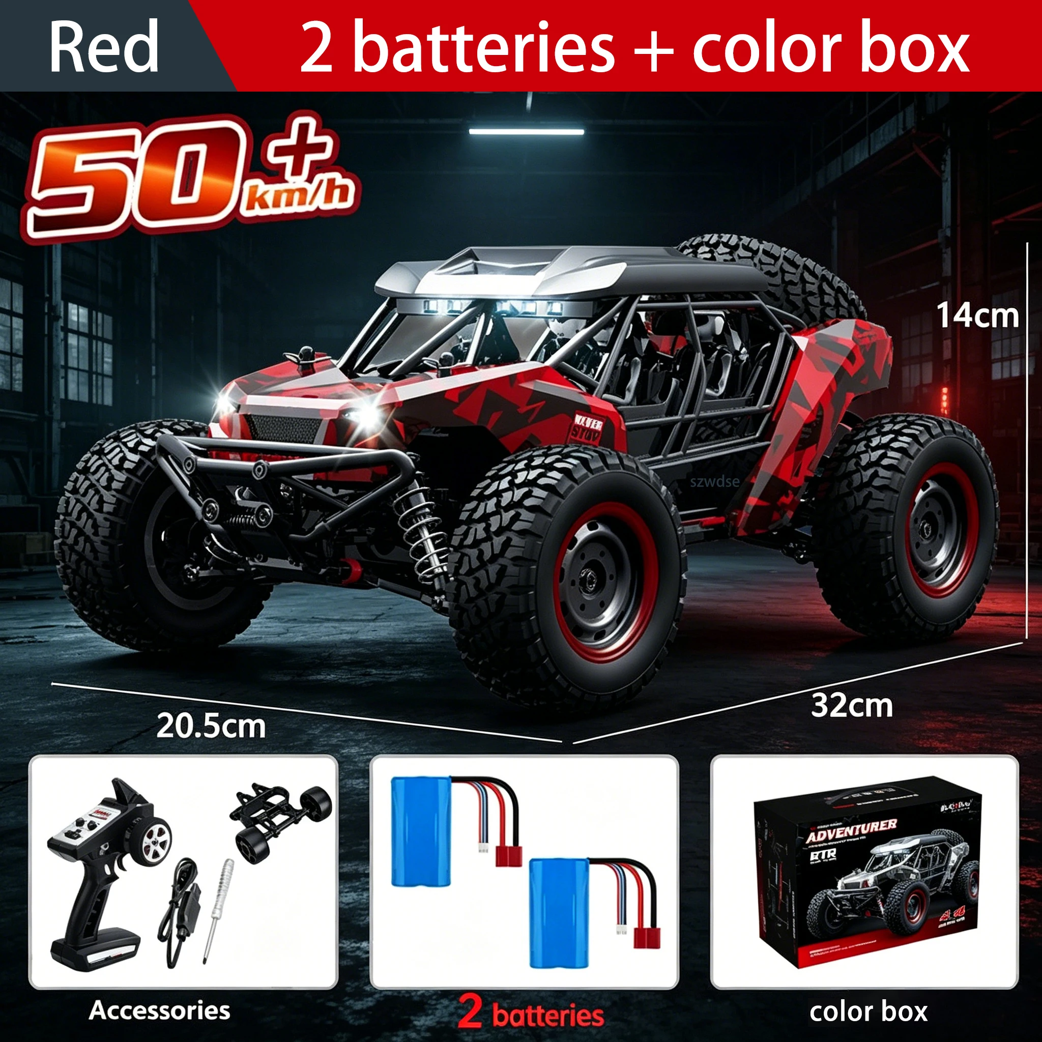 WLtoys neues RC-Auto mit hoher Geschwindigkeit (50 km/h), 4x4G, elektrisch, für alle Geländearten, zum Rennen und Klettern, Geburtstagsgeschenk für Erwachsene und Jungen.