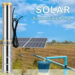 370W DC24V 750W DC48V 4000L Per Hour High Quality Solar Submersible Well Pump With Built MPPT function solar deep well Pump