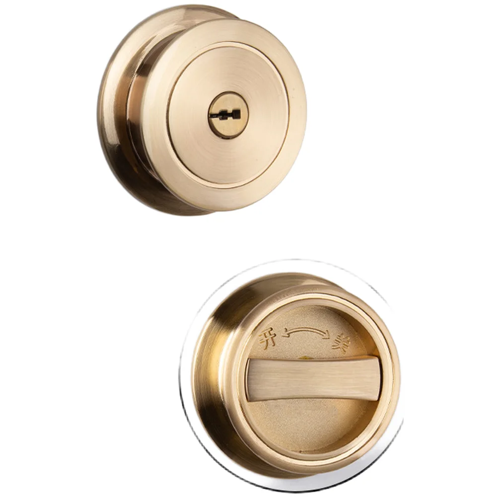 Zinc Alloy Single Latch Invisible Handle Door for Lock for deadbolt - Luminous Flush Mount Lock for Interior Wooden Doors