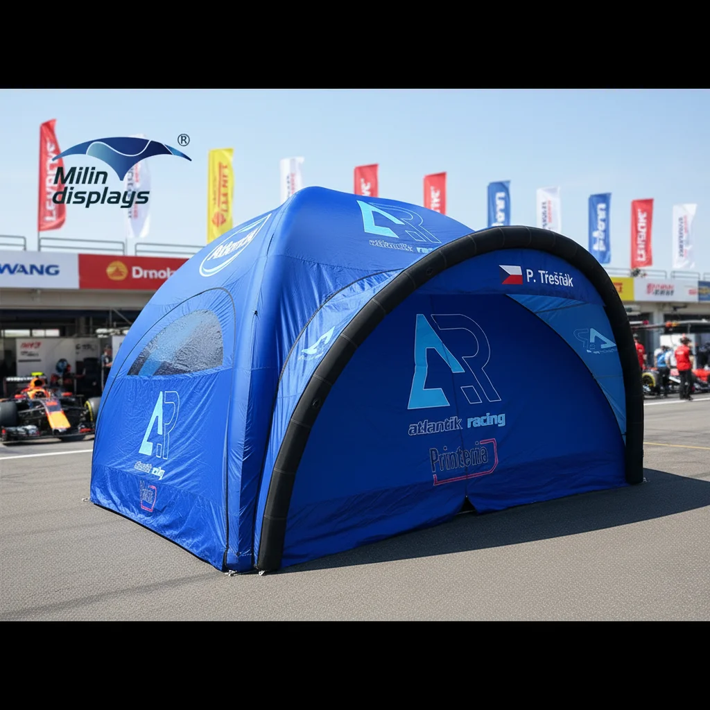 Quick Setup Inflatable Exhibition Tent 4x4m Fire Retardant UV Resistant Portable Trade Show Tent for Events