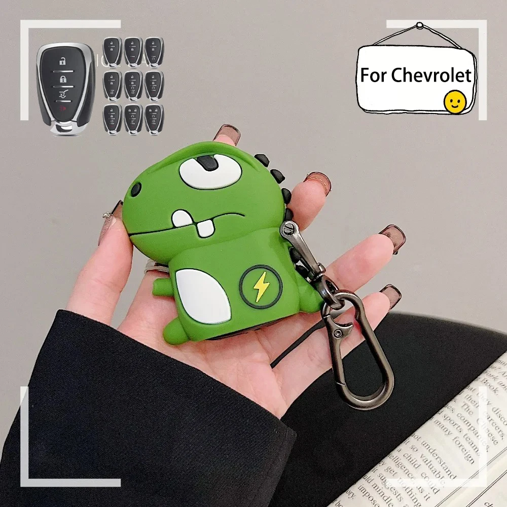 Cartoon for Chevrolet Volt Bolt Trax Malibu Blazer Traverse Onix Equino Orlando Cruze Spark Sonic Camaro 2 3 4 5 Button Key Case