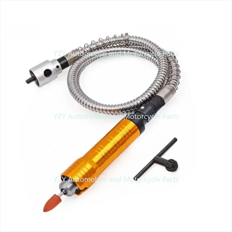 6mm Rotary Angle Grinder Attachment Flexible Flex Shaft + 0.3-6.5mm Drill Chuck Handpiece For Power Electric Drill Dremel Tool