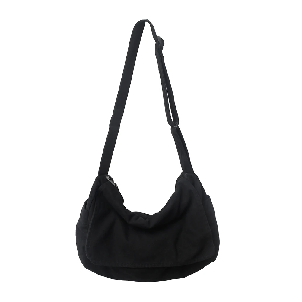 

Women Washed Shoulder Bag Versatile Canvas Messenger Bag Adjustable Strap Tote Sling Bag Distressed Satchel Bag Commuting Bag