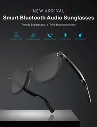 2022 Bluetooth Smart SunGlasses Men Women TWS Music Calling Hands-Free Outdoor Sport IP67 Anti Blue Light Smart Glasses Gift