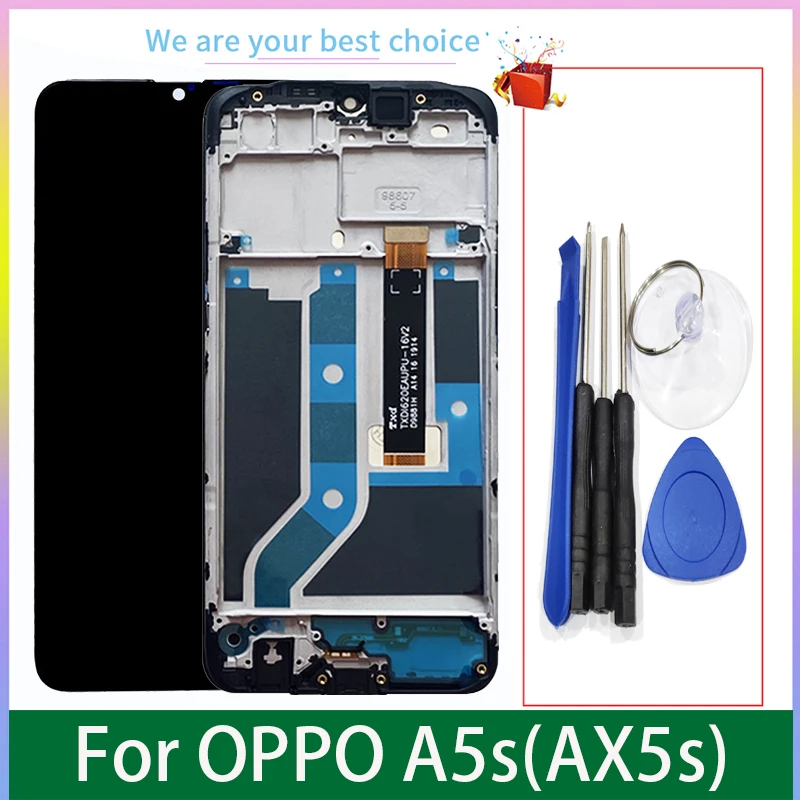 Original For OPPO A5s AX5s LCD Display with Frame Touch Screen Digitizer Assembly Replacement Repair Parts CPH1909 CPH1920