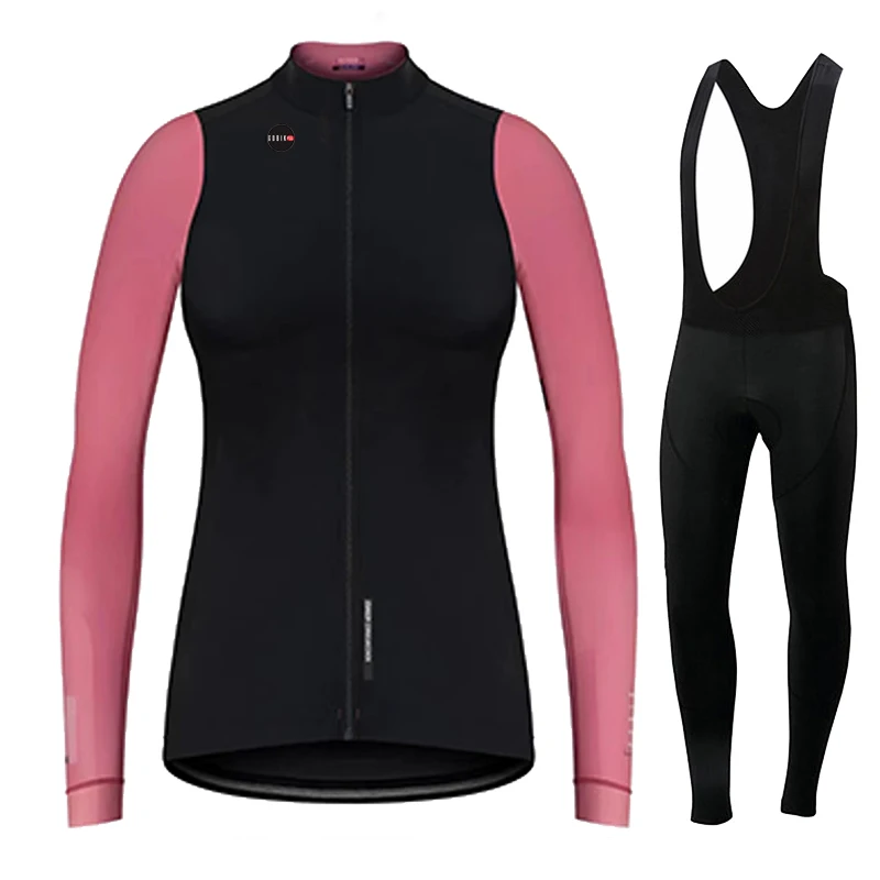 Long Sleeve Cycling Jersey Set for Women, Anti-UV Breathable Clothing, Mountain and Road Bike, Summer