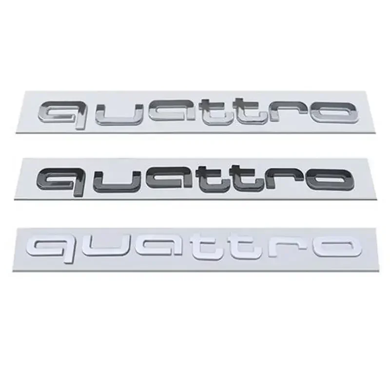 ABS سيارة الجبهة مصبغة شعار خارجي السيارات الجسم ملصق السيارات QUATTRO شعار اكسسوارات لأودي S A3 A4 B8 8P 8V A6 C7 A5 Q5 B7