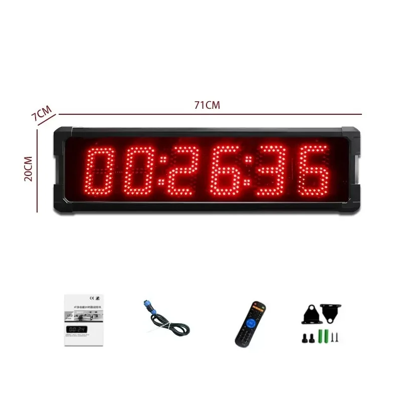Orologio temporizzato portatile da 5 pollici per sport all'aria aperta, timer per il conto alla rovescia elettronico digitale a LED montato a parete per uso multiplo
