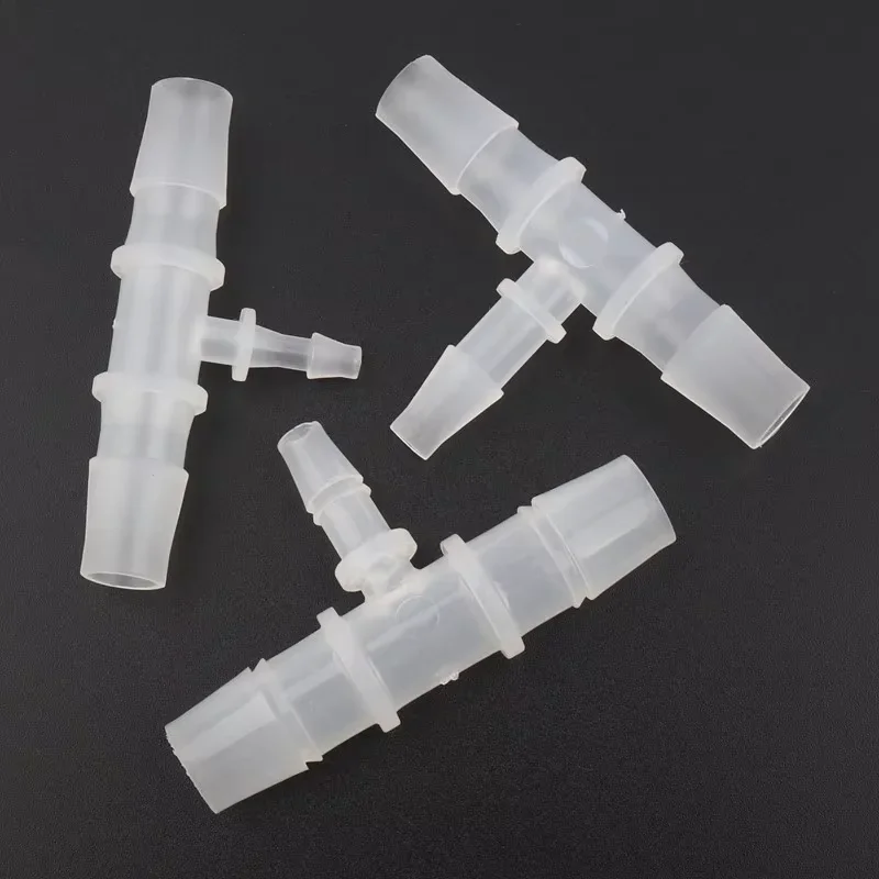 4-200pcs Plastic reducing T fitting/ PP T connector with different port size/ plstic three way hose joint