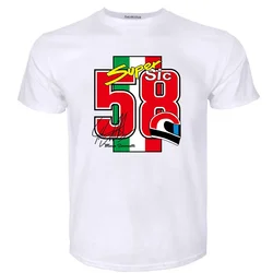 Men T Shirt   Marco Simoncelli Super Sic 58 t-shirt cotton tshirt men summer fashion t-shirt euro size