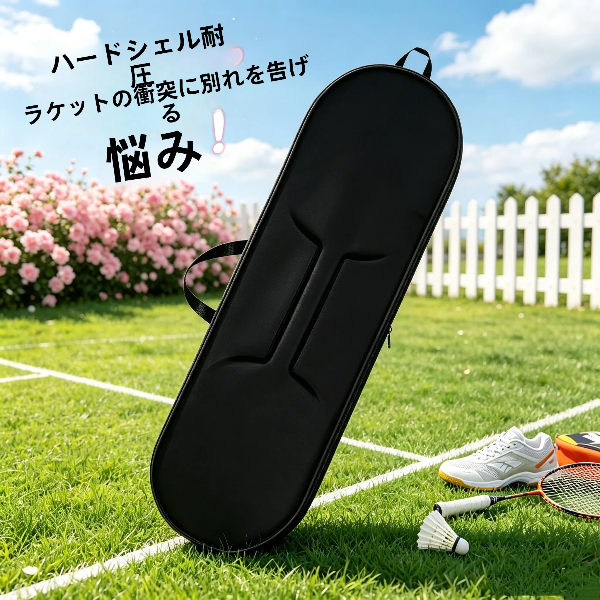 スポーツバドミントンラケット収納バッグポータブル耐衝撃evaバドミントンラケットセットバッグフィットネスファン用品収納ボックス