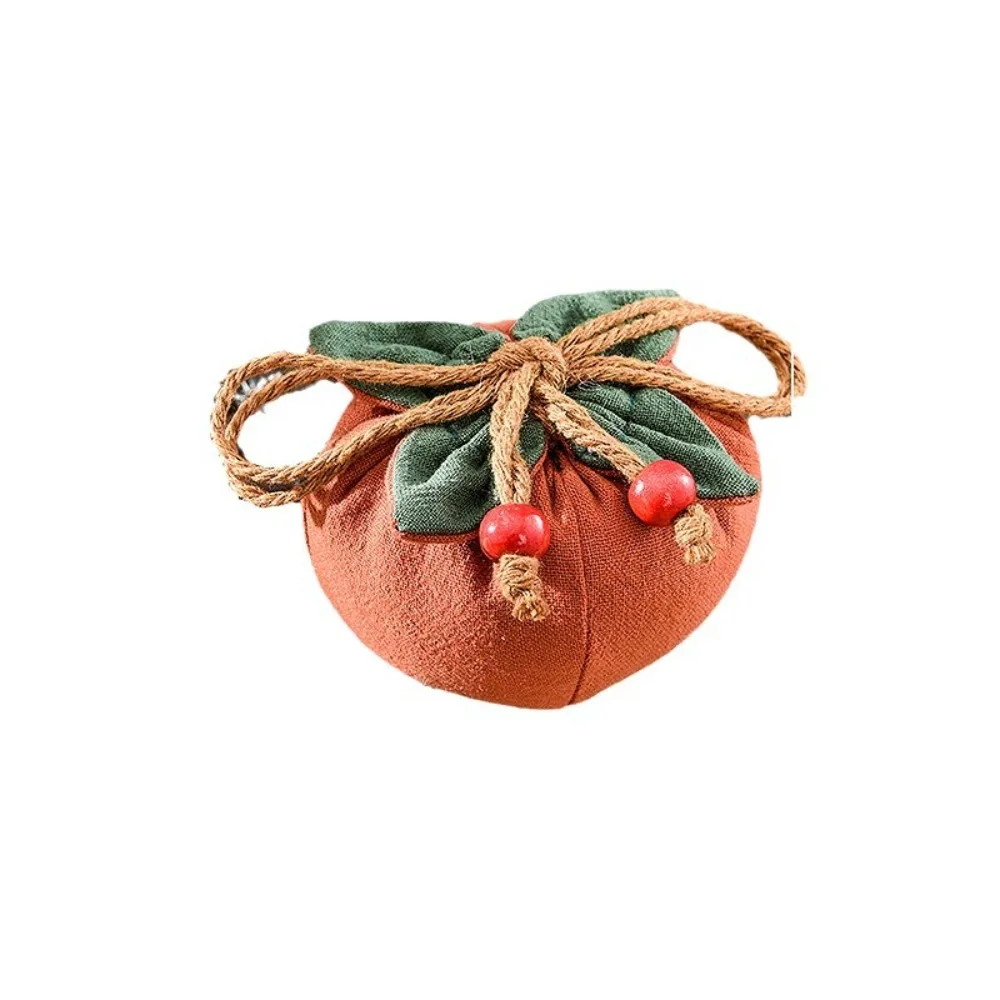 Coin Purse Persimmon Blessing Bag Lucky Pouch Hanfu Decoration Chinese Style Sachet Cotton Linen Small Item Bag Jewelry Bags