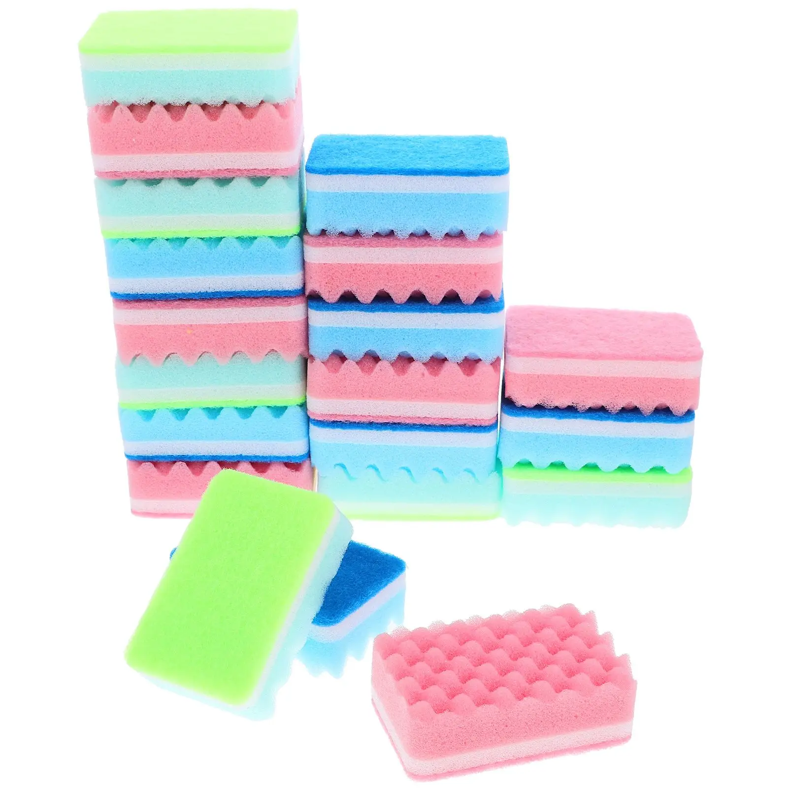 

20 Pcs Cleaning Sponge for Kitchen Dishwasher Lightweight Compact Kitchen Cleaning Supplies Home Daily Necessities Scrub