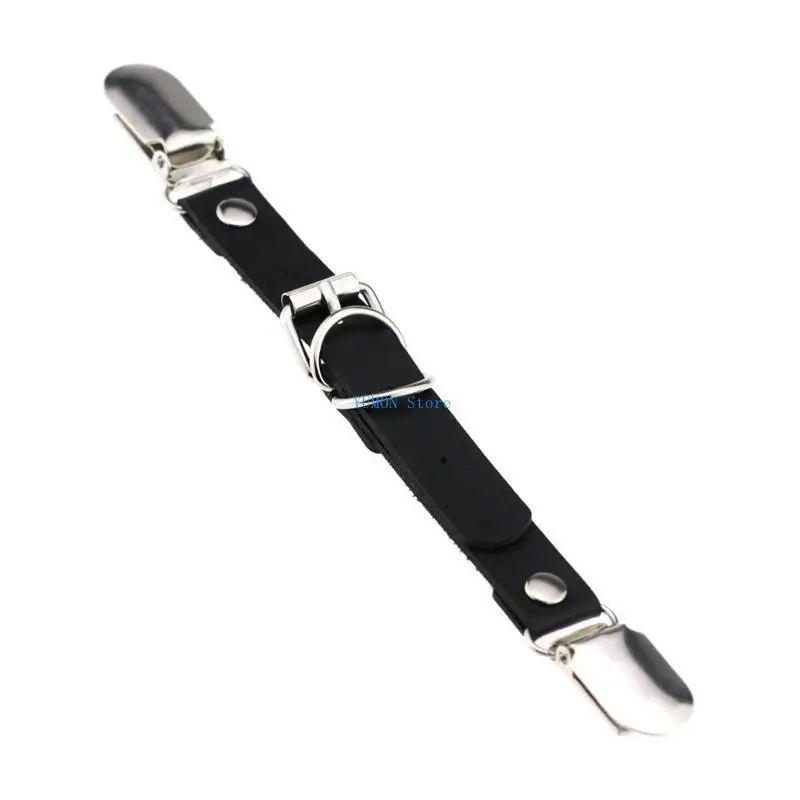 D0UD النساء برأسين منقار البط الرباط كليب فو حزام جلد الرقص حزب الملابس الداخلية الفخذ الساق حلقة مثير الحمالة حزام #2