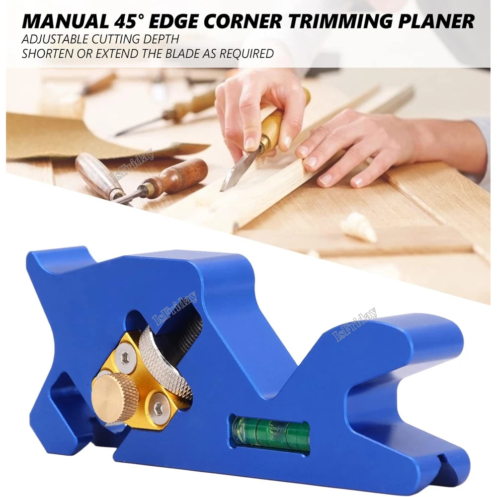 Chamfer Plane for Wood Woodworking Hand Planer Manual Edge Corner Planer 45 Degree Bevel Fillet Plane 1/4 Rounded Bevel