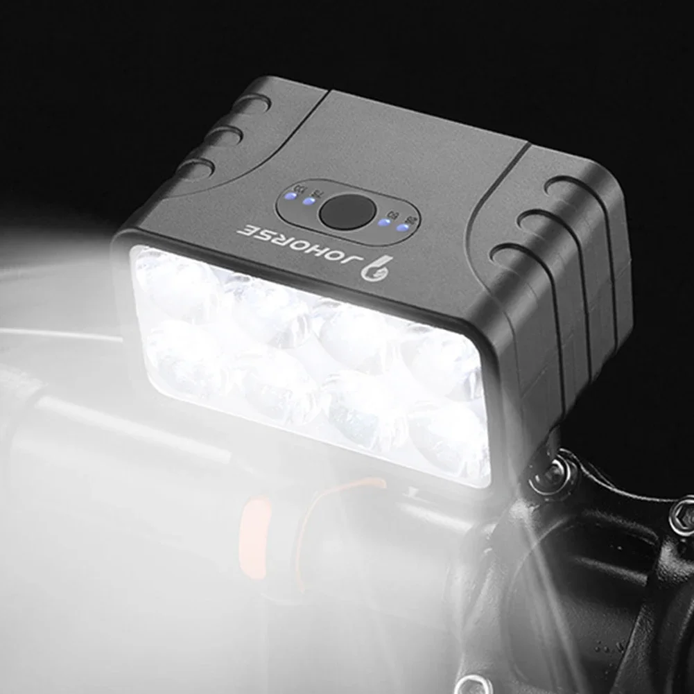 

8-LED Bicycle Front Light with Built-in Horn: Ideal MTB Headlight for Night Riding