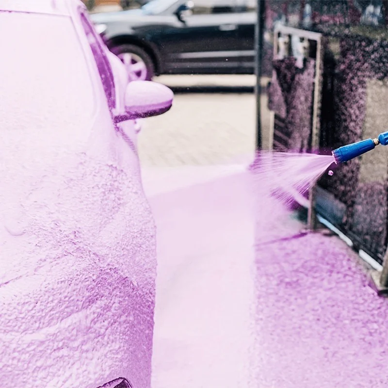 This  High-Concentration Pink Foam Car Wash Solution Is Compatible with for All Types of Vehicles. It Efficiently Eliminates