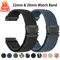 20mm 22mm Braided Loop Band For Amazfit GTS 3/2/2e/GTS2 Mini/GTR 42mm/47mm/bip/GTR 3 Pro/2/2e Bracelet For HUAWEI Watch strap