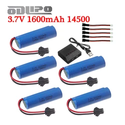 14500 3,7 V 1600 mAh Akumulator litowo-jonowy Wtyczka SM Do RC Stunt Dump Car C2 D828 RC Car Parts Upgrade 800 mAh Z Ładowarką