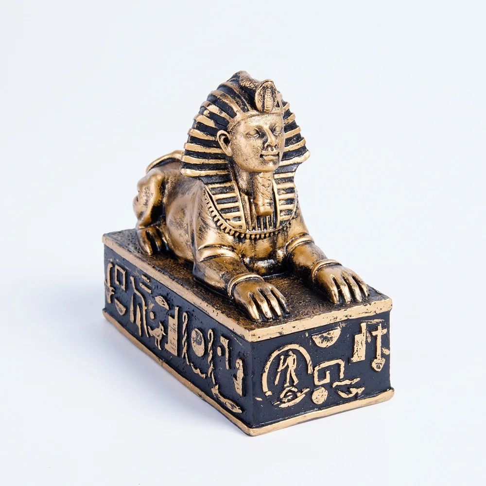 World Famous Building Ancient Egypt Sphinx Pyramid Pharaoh Statue Figure Model Room Car Crafts Gift