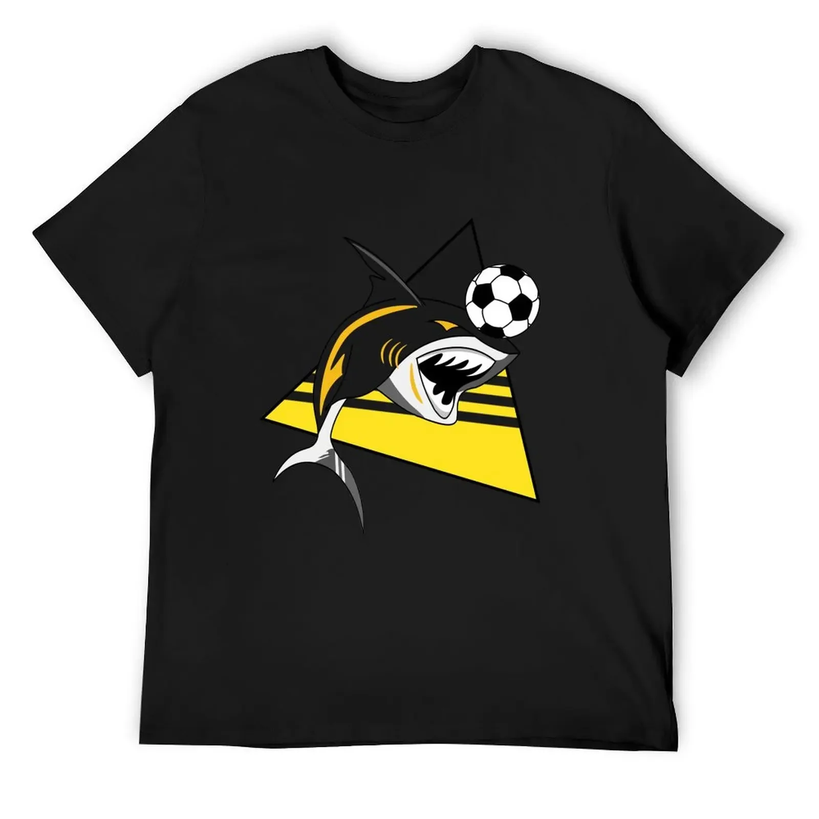 Yellow Shark Playing Soccer T-Shirt graphic shirts vintage graphic tee shirts graphic tees sweat mens funny t shirts