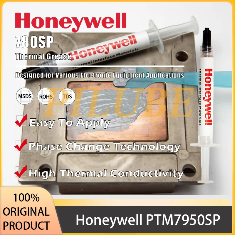 

Honeywell PTM7950SP Фазозная термосиликоновая смазка для процессора, графического процессора и радиатора, оригинальный продукт