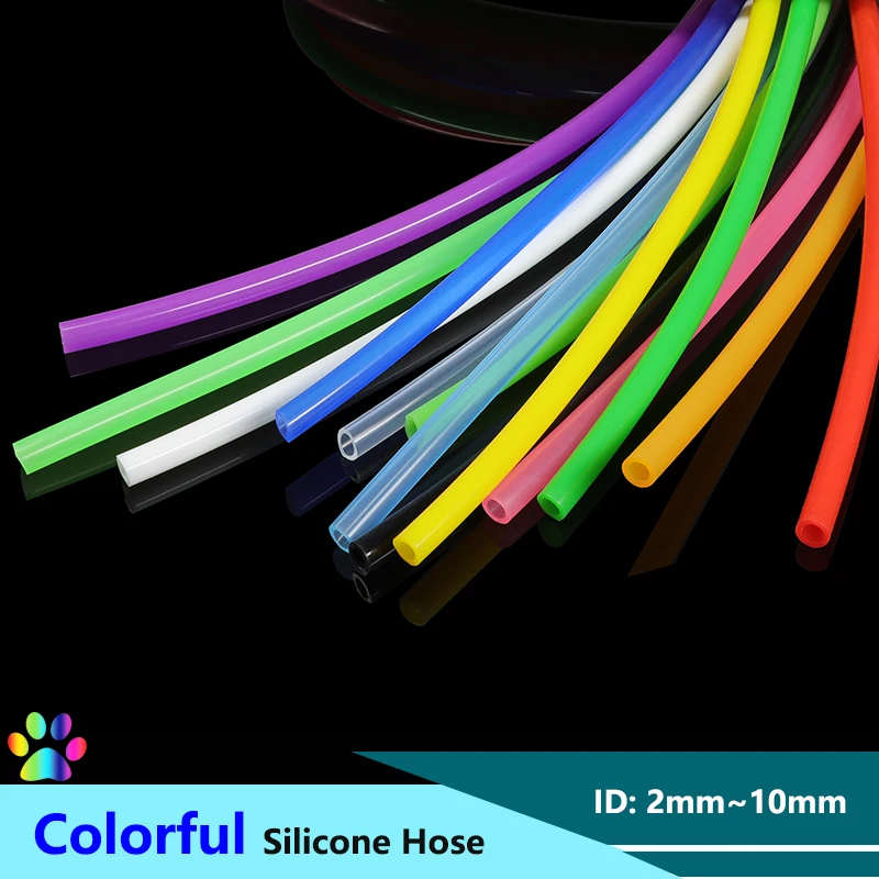 

1 Meter Food Grade Silicone Tube ID 2 3 4 5 6 8 9 10mm Multi-colors Flexible Rubber Soft Drink Pipe Water Connector Plumb Hose