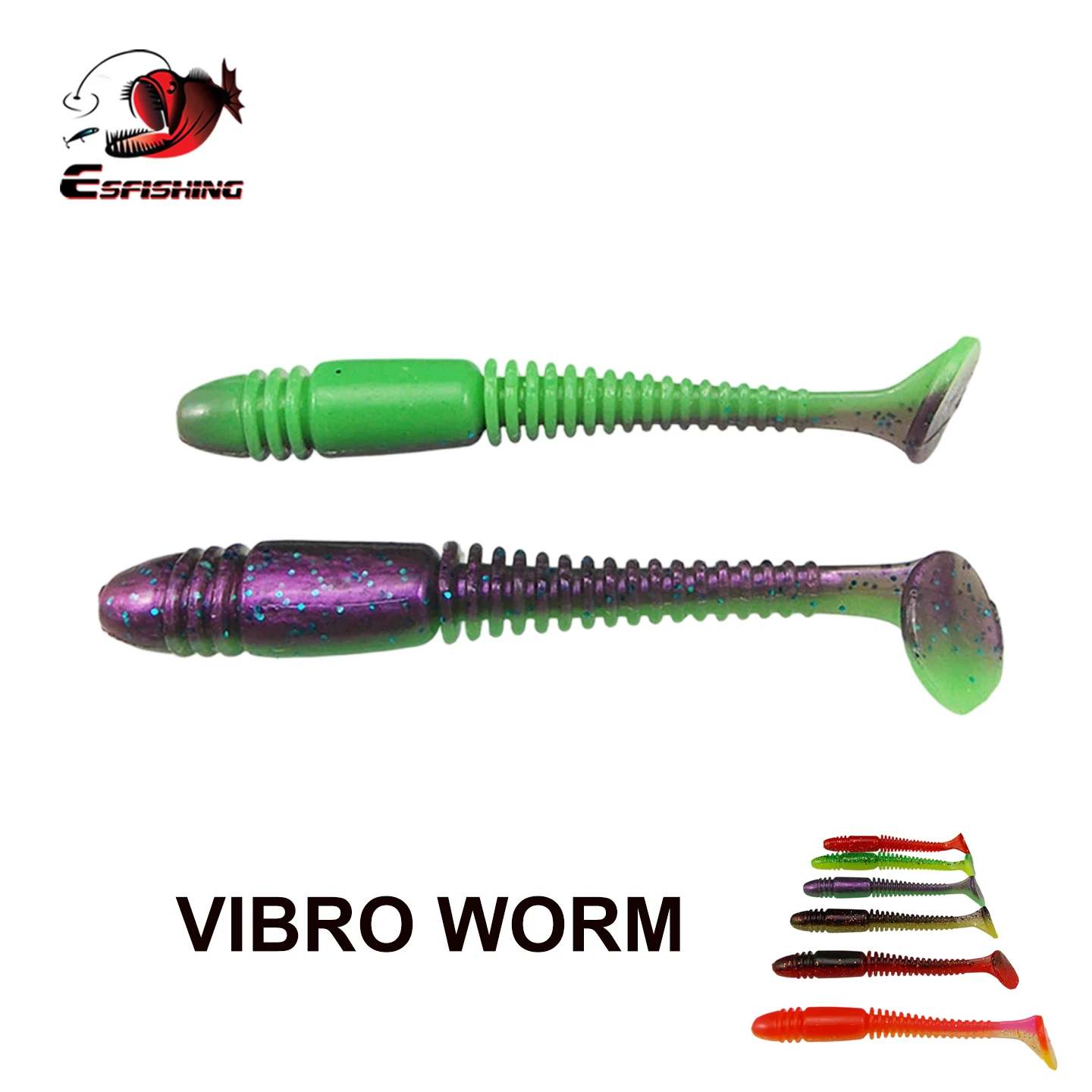 

Fishing Soft Lures Vibro Worm 4in Top Quality Pesca Leurre Souple Tackle Swimbait Silicone Isca Fishing Bait pike trout perch