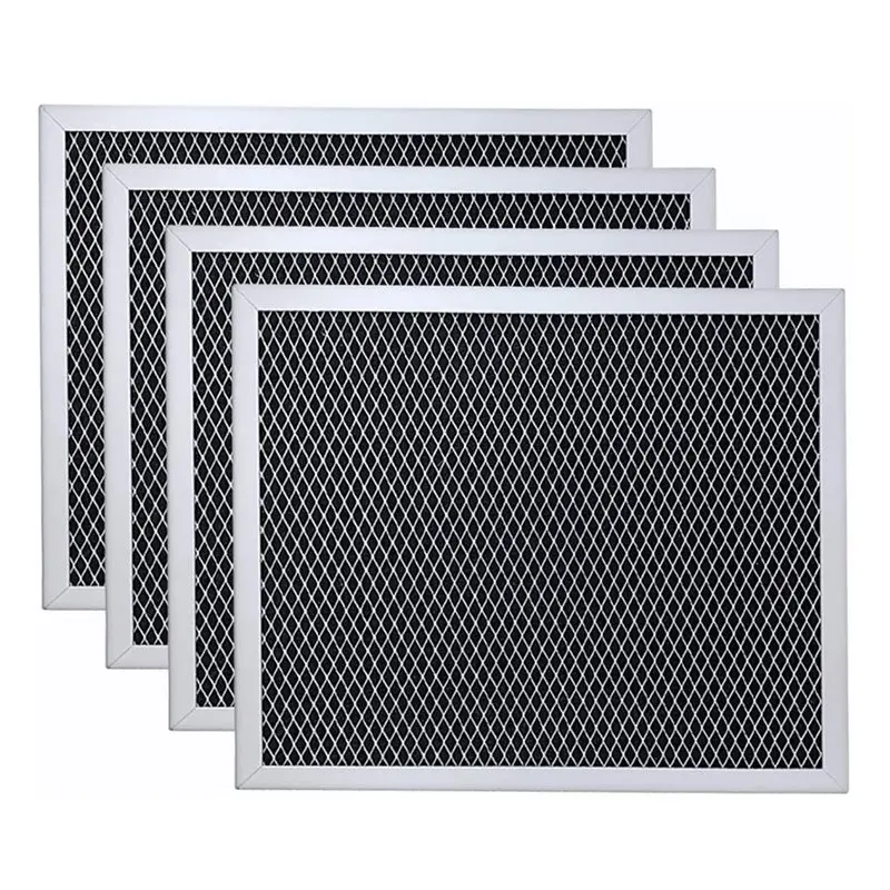 A66T-Aluminum Charcoal Combination 4-Pack Range Hood Filters 97007696 Combo For Whirlpool W10355450 Broan Utone 6105C
