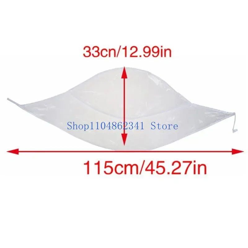 Chapéu chuva PVC 5asd para condições climáticas chuvosas para uso externo com capuz transparente