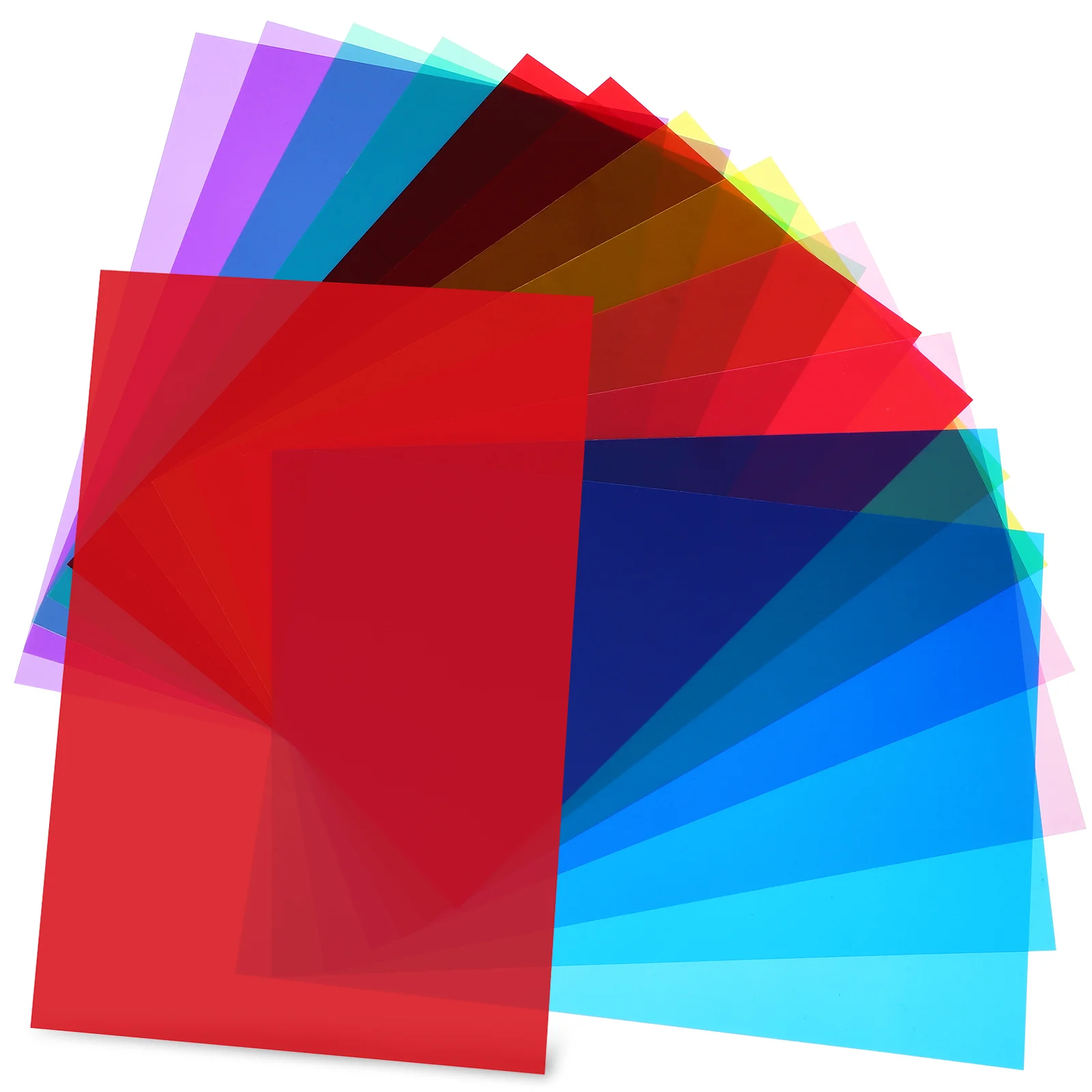 

12 Pcs Classroom Light Filters Color Films Gel Colour Photography Gels Lighting Pvc For Lights
