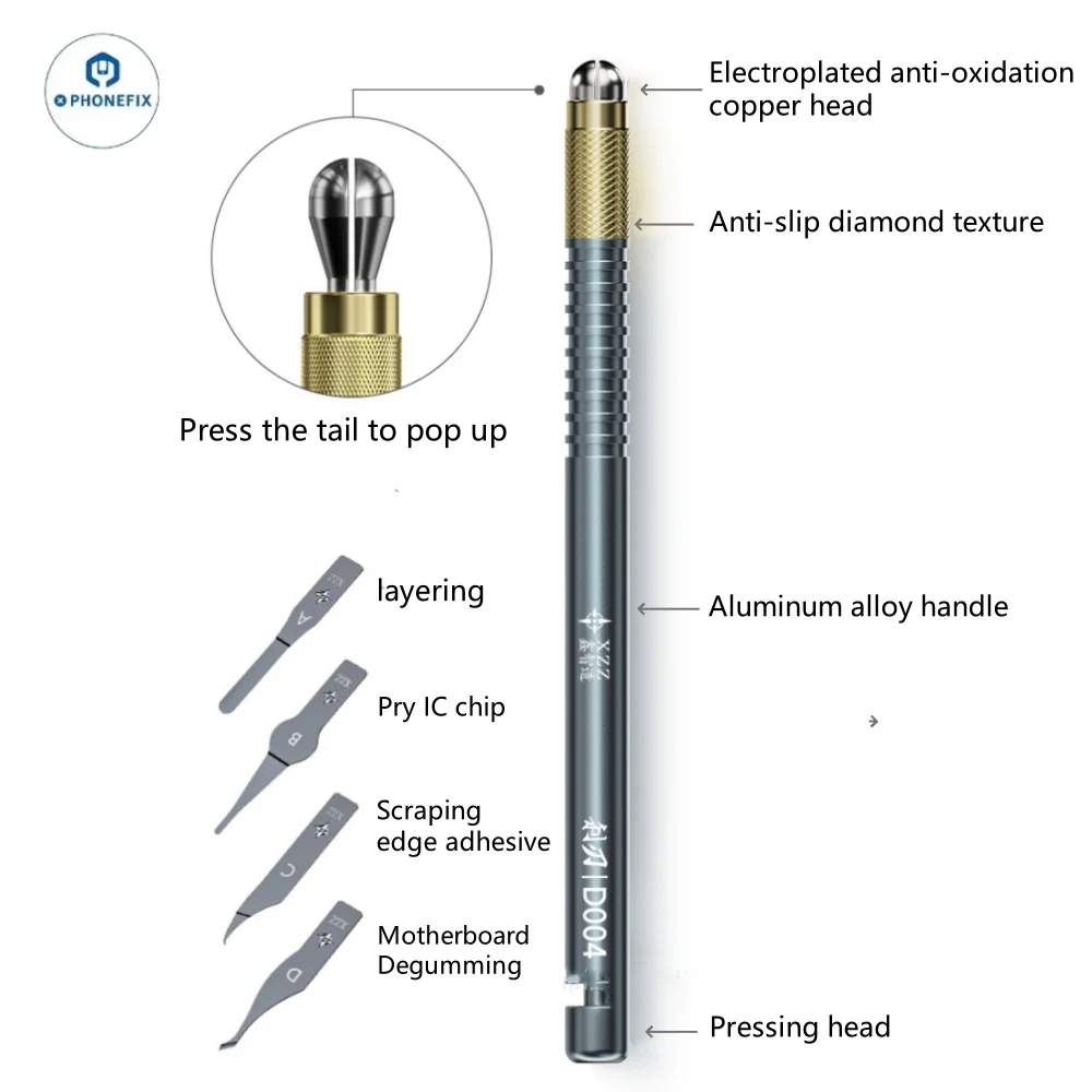 

XZZ D004 Multifunctional Glue Removal Pry Blade for Phone Motherboard PCB IC Chip Degumming Disassemble Repair Hand Tool Kit Set