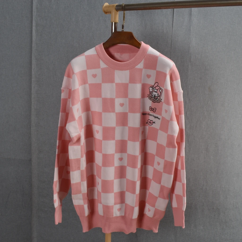 

Women's Casual Loose Fit Long Sleeve Sweater Autumn Winter Stock Clearance Item Online Exclusive Plaid Pattern Knitwear