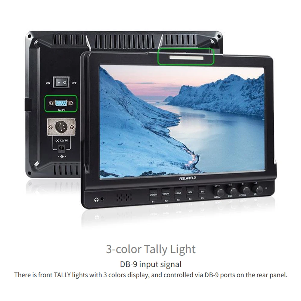 FEELWORLD FW1018SPV1 10.1 Inch Full HD Field Monitor 1920x1200 IPS Camera Monitor with 3D-LUT,Waveform,Histogram,False Colors - view 4