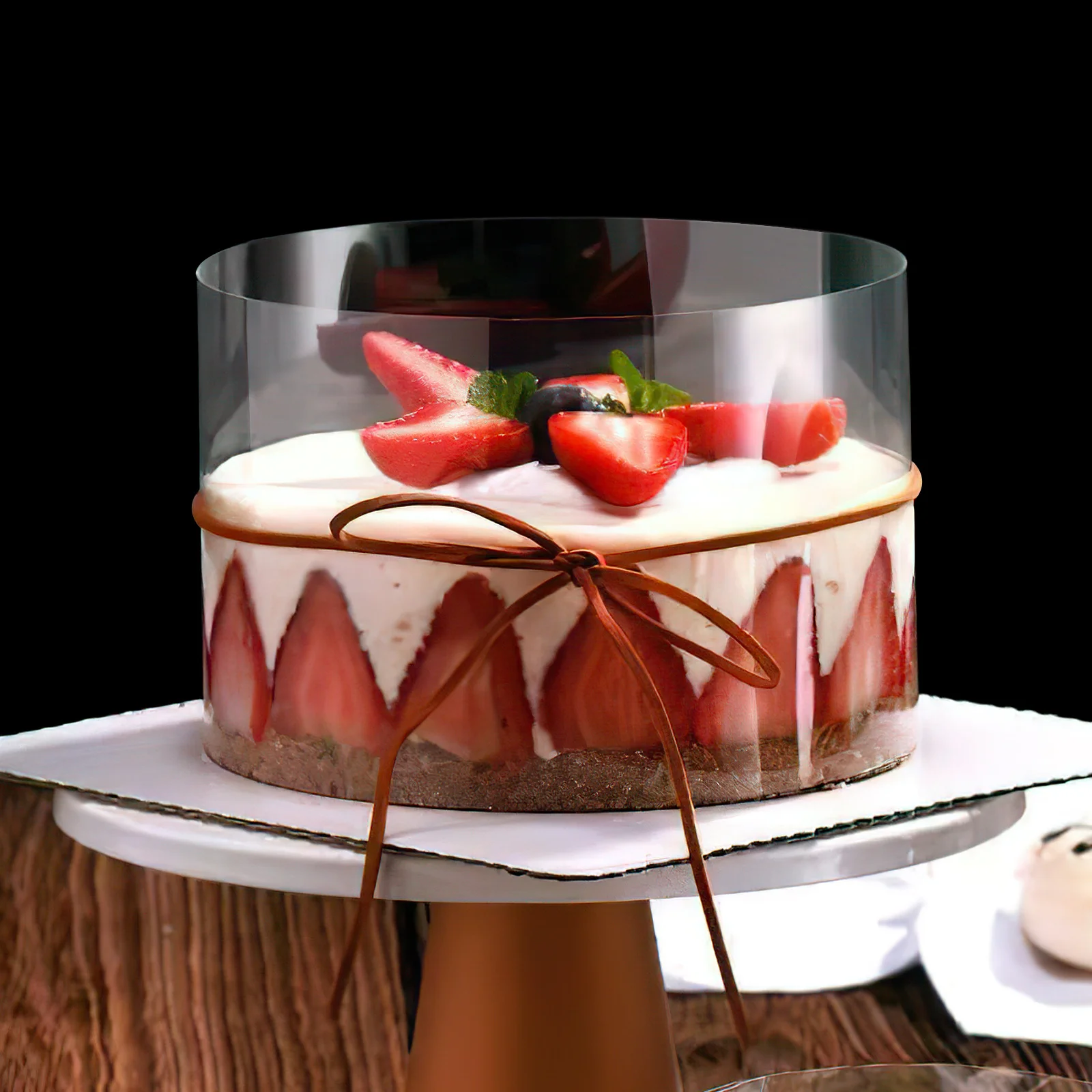 

Plastic Film Cake Collar 210X6Cm Food Grade Acetate Sheet For Chocolate Mousse Decorating Clear Roll Cake Tool Baking Pan