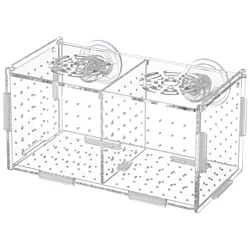 Aquarium Breeding Box Tank Isolation Hatchery Hanging Incubator for Shrimp Clownfish ( with Suction Cups )