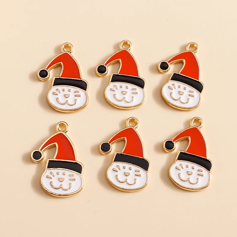 10 teile/los Mix Emaille Weihnachtsbaum Handschuhe Hirsch Charms für DIY Schmuck Machen Anhänger Halsketten Ohrringe Armbänder Handwerk Geschenke – Detail 13