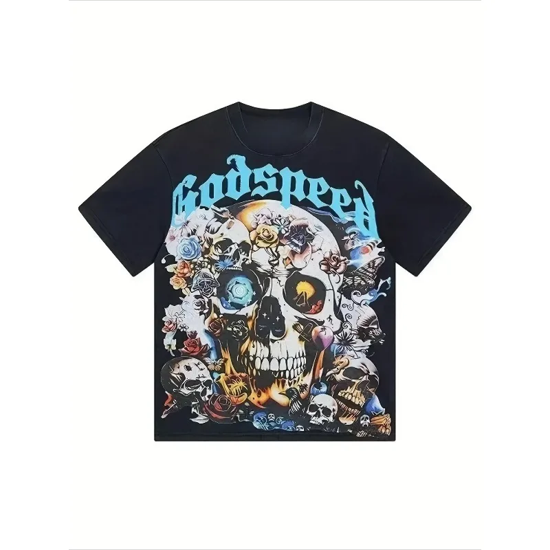 

2025 Summer Hot Sale Y2K Pattern Printed Pull T-shirt, Gavin Print Pattern, Men's Cotton Round Neck Short-sleeved T-shirt