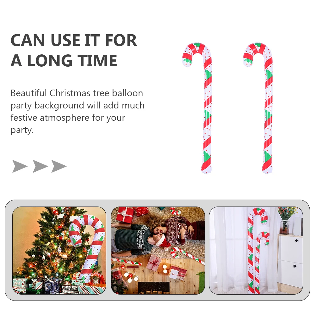 

Christmas Inflatable Balloons Rod Crutches Xmas Festival Decorate Party Supplies Child