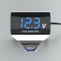 Motosiklet DC 10-150V dijital voltmetre LED ekran braketi ile su geçirmez voltmetre pil Moniter ölçer