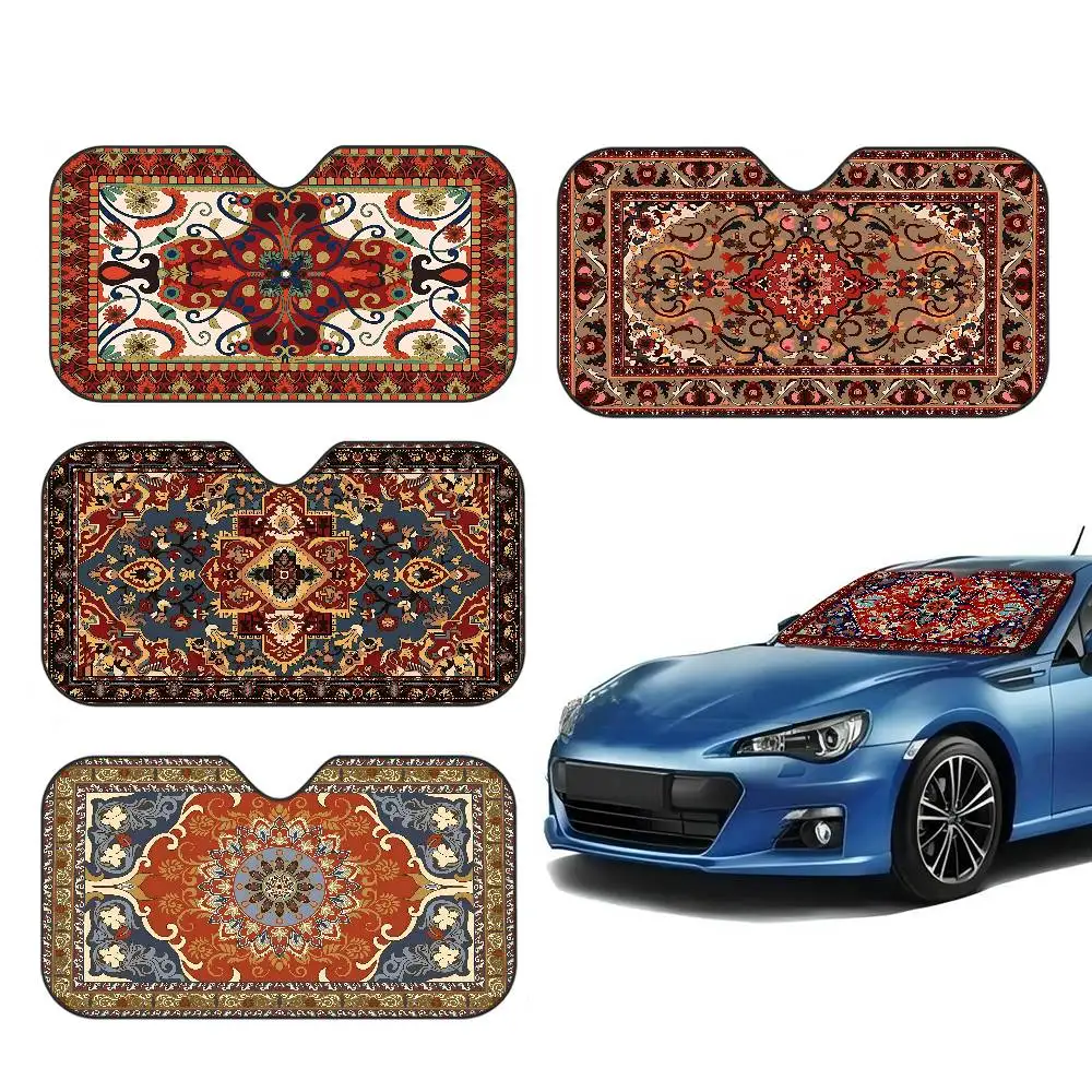 Persian p-pattern Car Windshield Funny Sun Shade Foldable UV Ray Sun Visor Protector Sunshade for Front Window